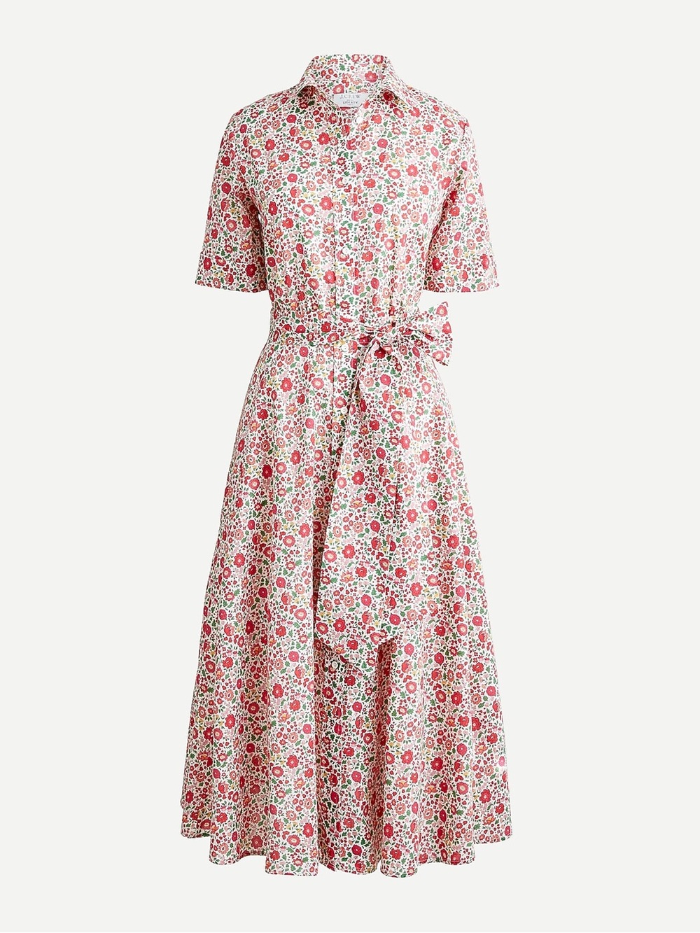 Belted shirt-dress in Liberty® Danjo floral by JCrew